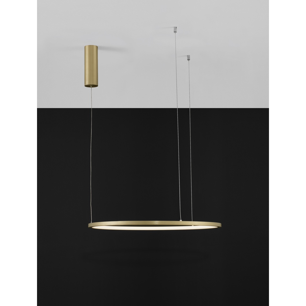 Ronde hanglamp Tarquin goud Ø 60cm Lyora 5212017438270