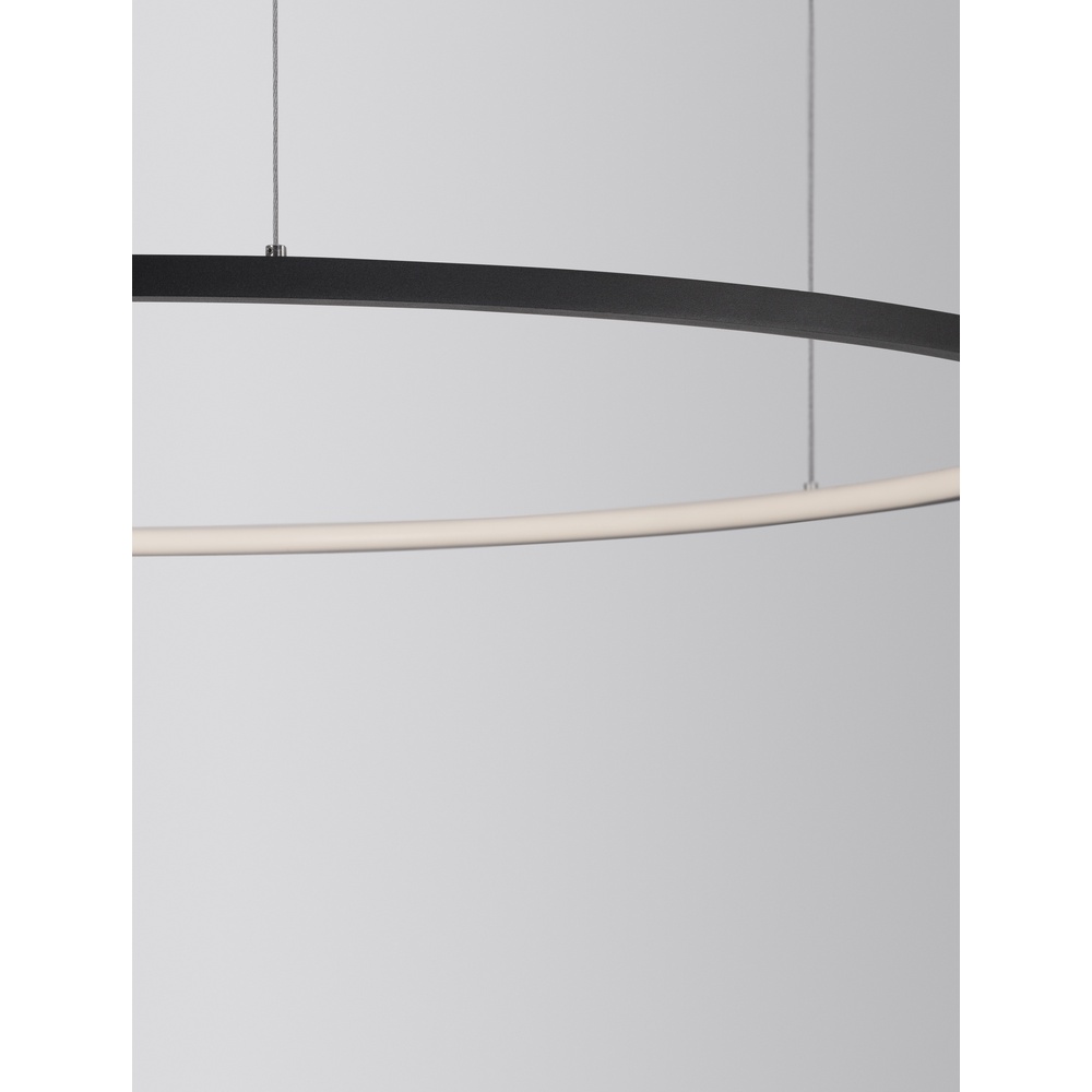 Ronde hanglamp Tarquin zwart Ø 100cm Lyora 5212017438348