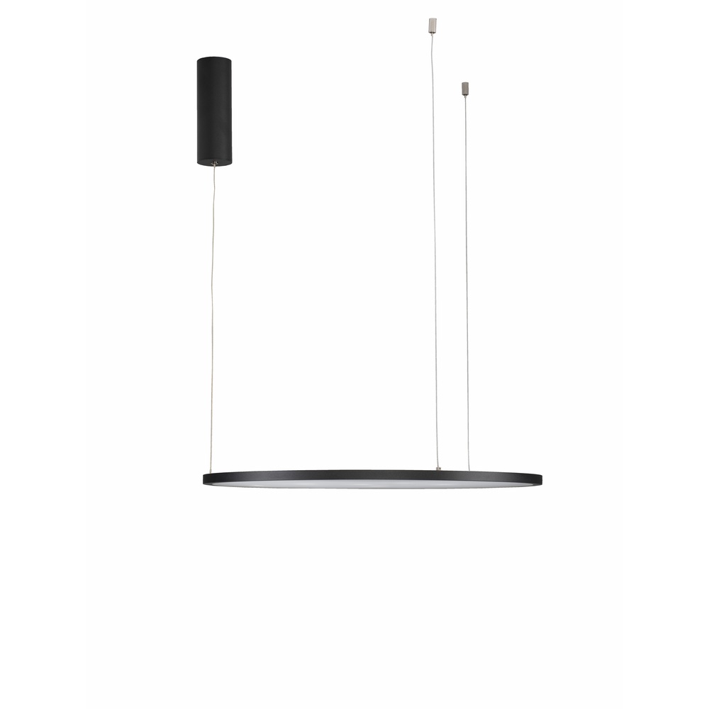 Ronde hanglamp Tarquin zwart Ø 60cm Lyora 5212017438263