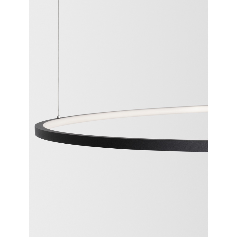 Ronde hanglamp Tarquin zwart Ø 100cm Lyora 5212017438348