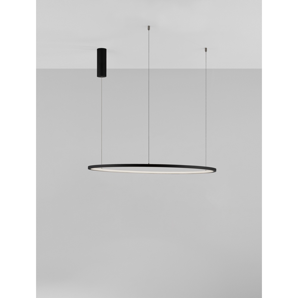Ronde hanglamp Tarquin zwart Ø 80cm Lyora 5212017438300