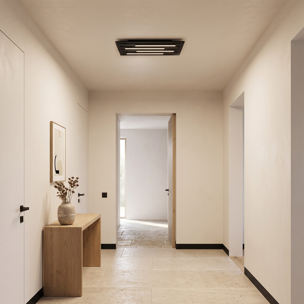 Éclairage de plafond intelligent Pitrignani-Z Rectangle 60 x 30 cm noir Eglo 9008606390540