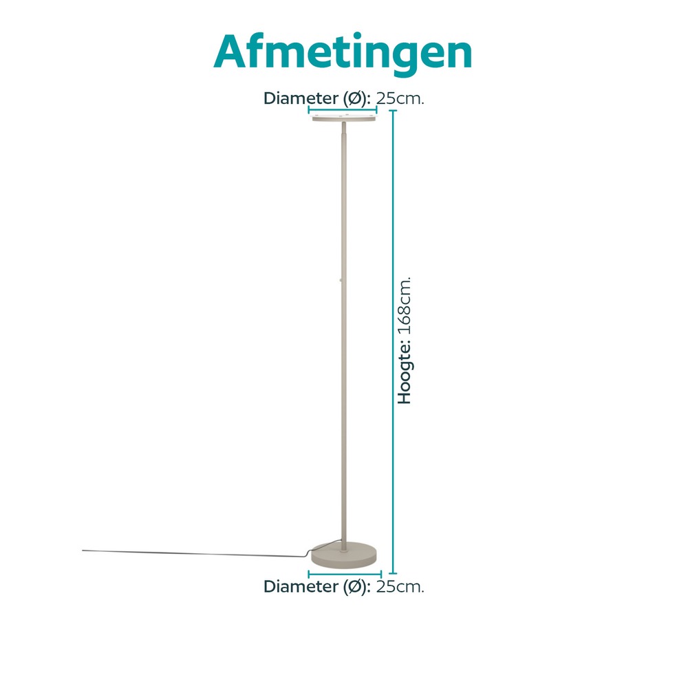 Lampadaire de conception Piagnolo brun sable Eglo 9008606392377