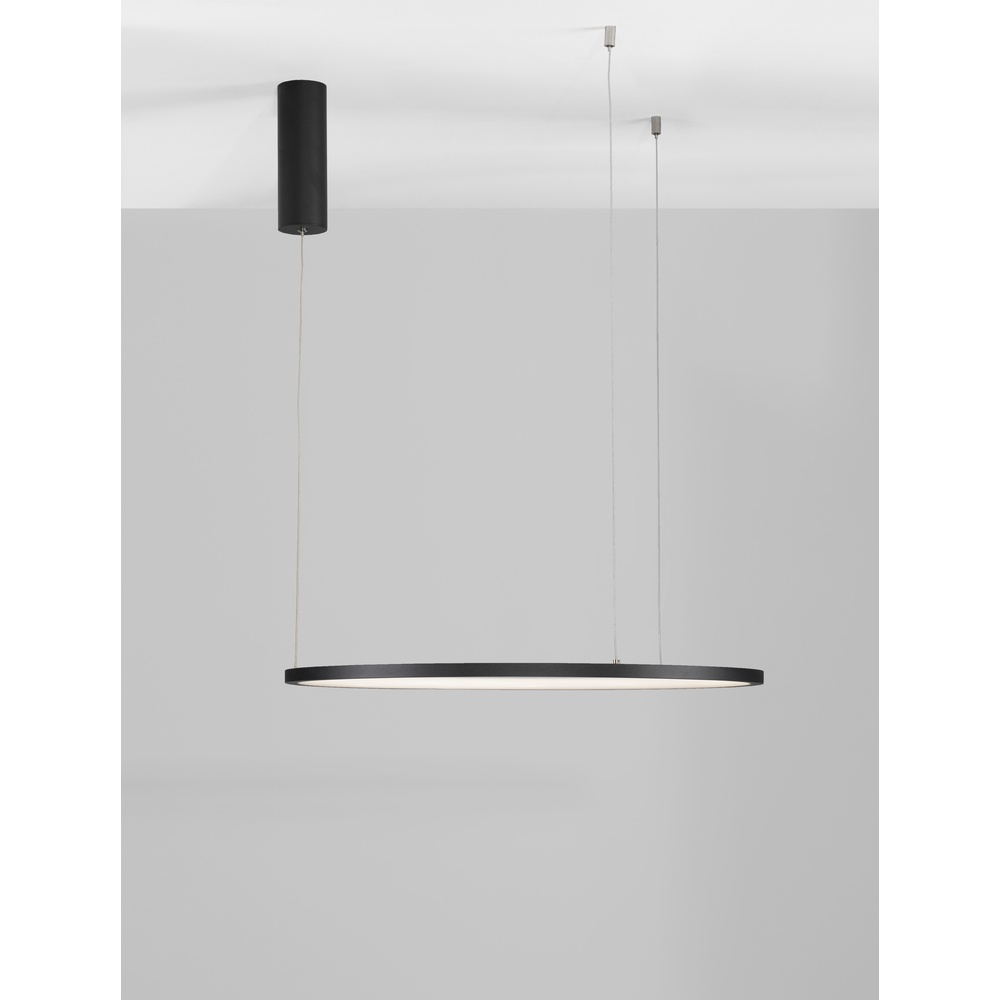Ronde hanglamp Tarquin zwart Ø 60cm Lyora 5212017438263