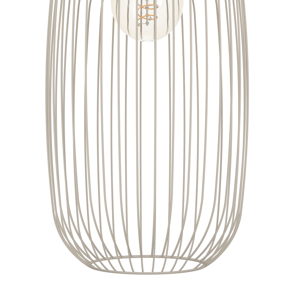 Lampe suspendue filaire Lodods brun sable Ø 22cm Eglo 9008606390298
