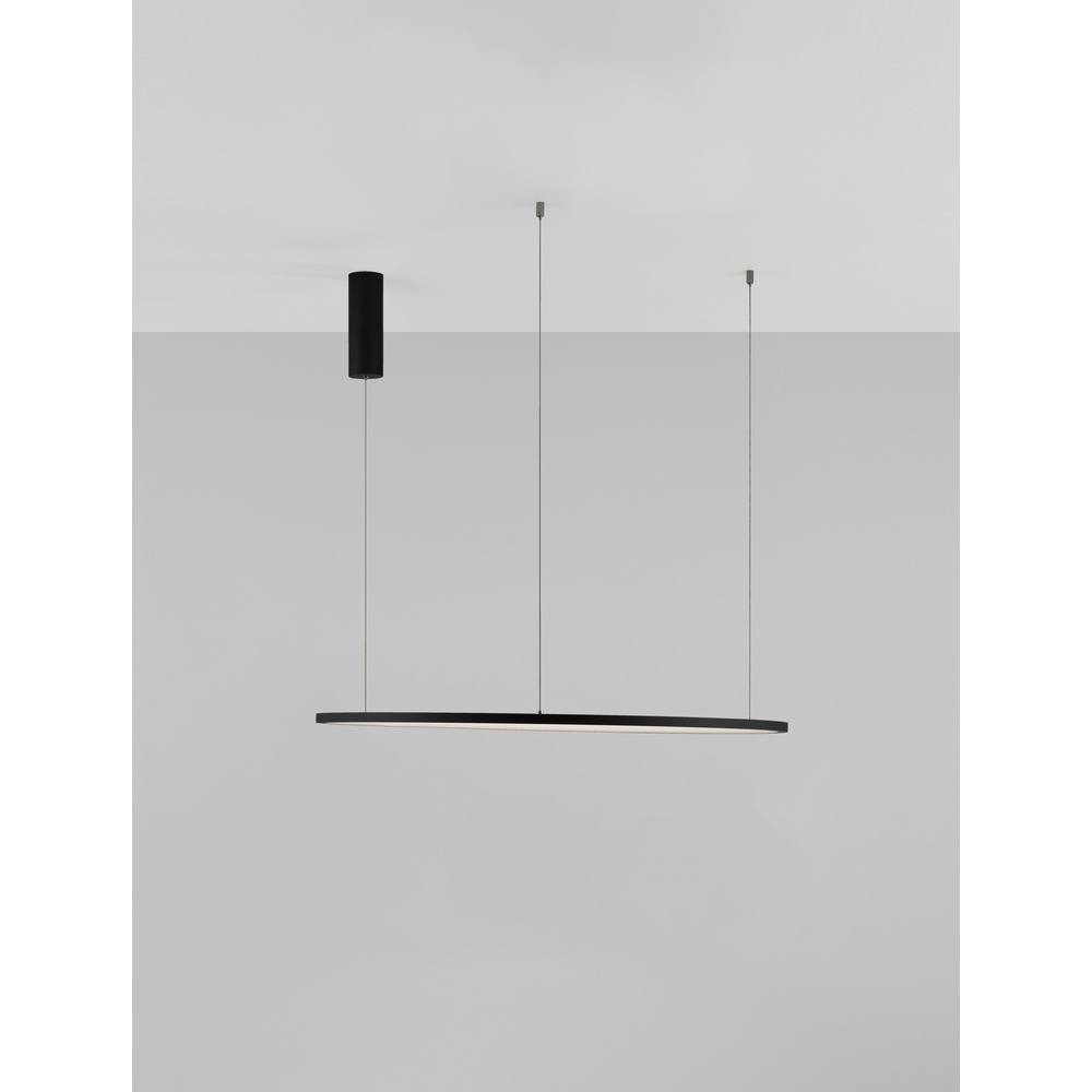 Ronde hanglamp Tarquin zwart Ø 80cm Lyora 5212017438300