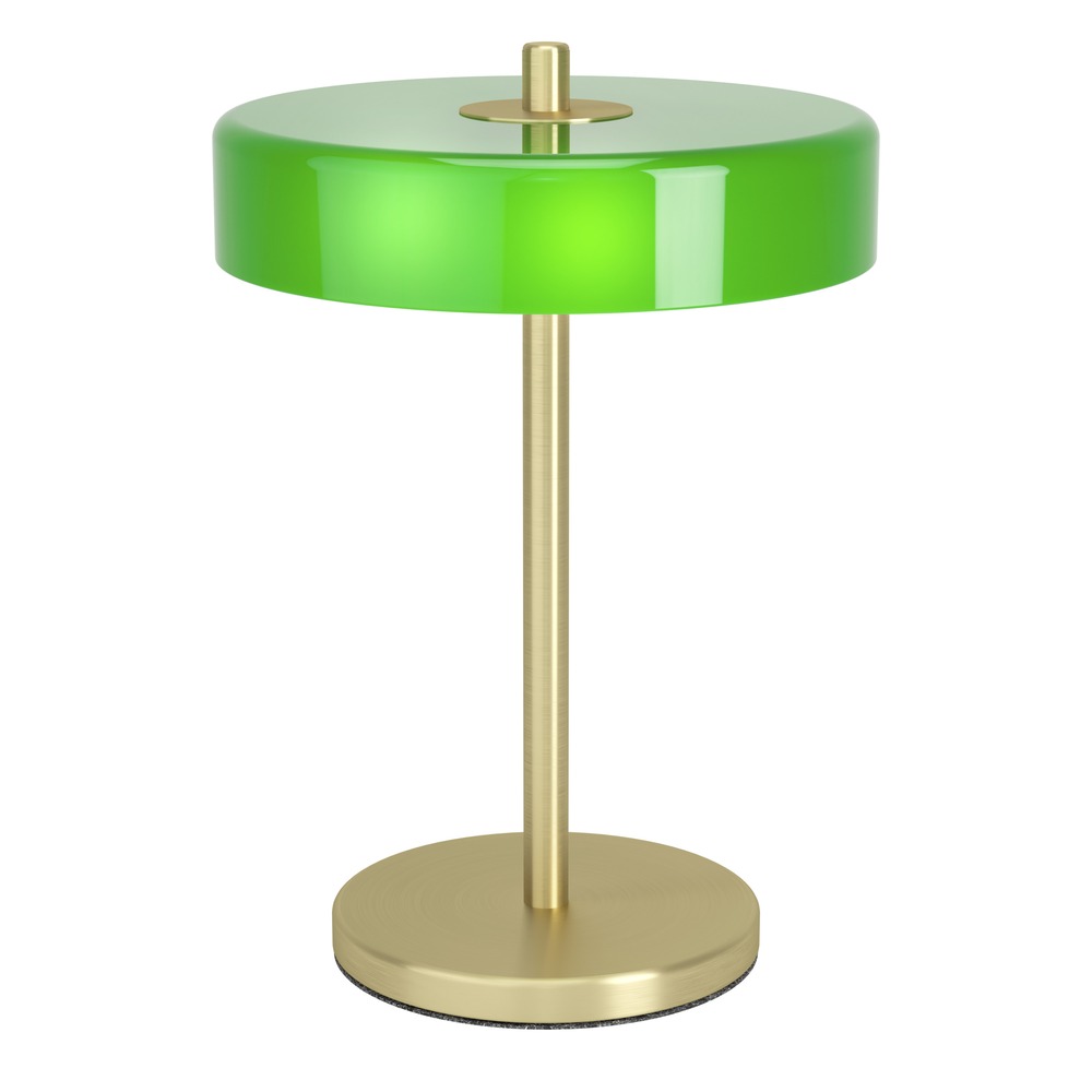 Lampe de table de conception Salve laiton orné de vert