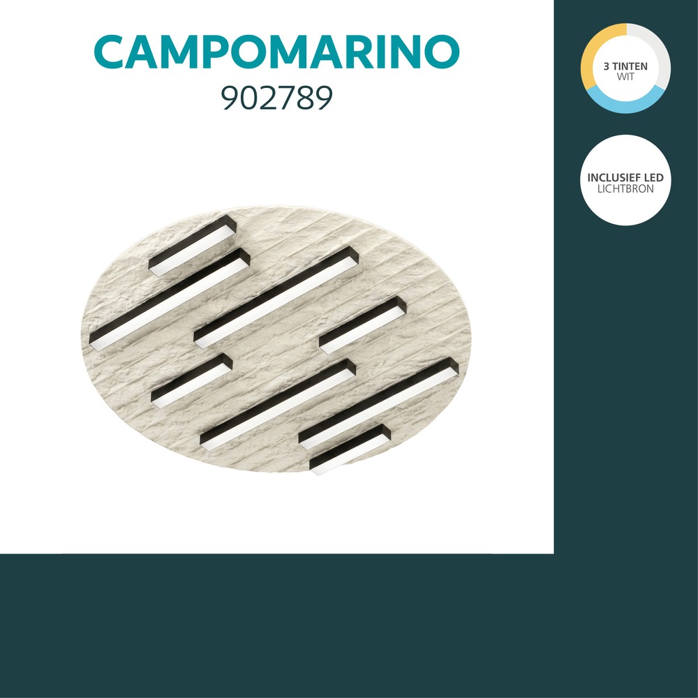 Lampe de plafond Campomarino brun sable Ø 38cm Eglo 9008606408900