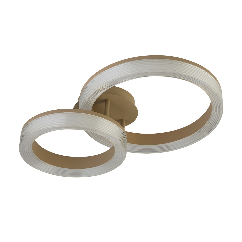 Lampe de plafond à design Lumen Rings brun sable Searchlight 5,05342E+12