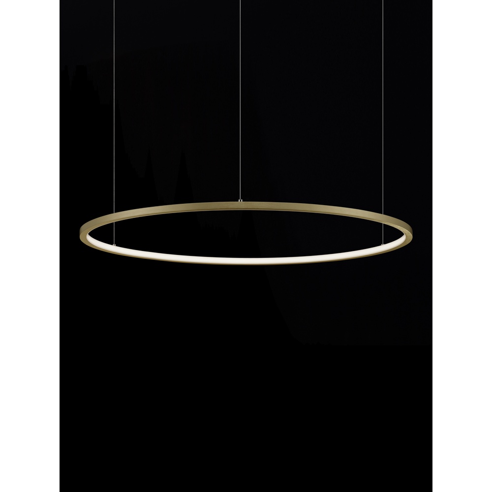 Ronde hanglamp Tarquin goud Ø 80cm