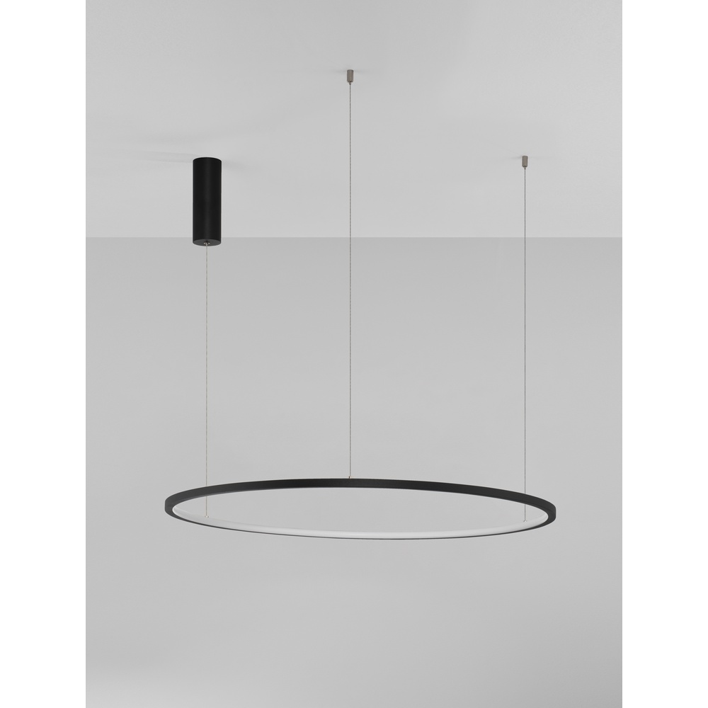 Ronde hanglamp Tarquin zwart Ø 80cm Lyora 5212017438300