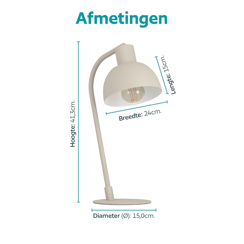Lampe de table Cazalilla brun sable Eglo 9008606407040
