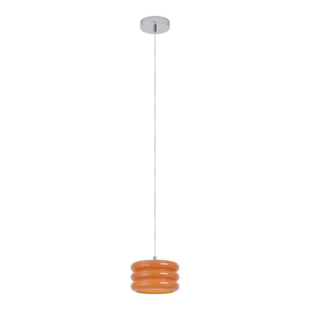 Lampe pendante de conception Tortora chrome avec orange Ø 20cm Eglo 9008606405565