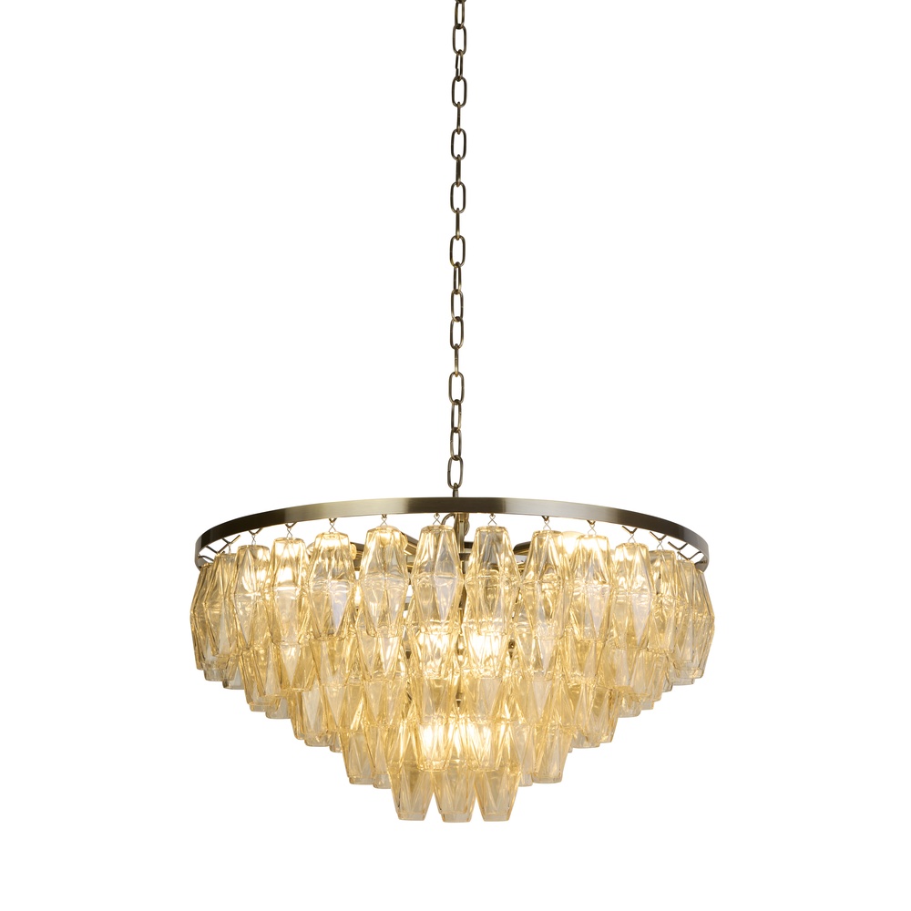 Lampe suspendue Alba laiton ancien Ø 70cm