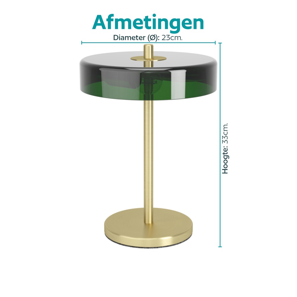 Lampe de table de conception Salve laiton orné de vert Eglo 9008606399444