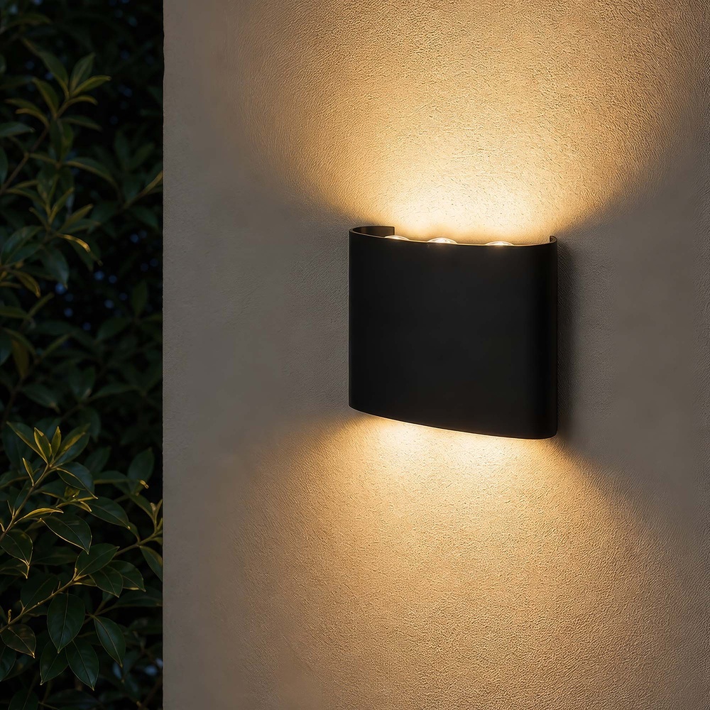 Lampe murale de conception Menton 17 cm noir Searchlight 5,05342E+12