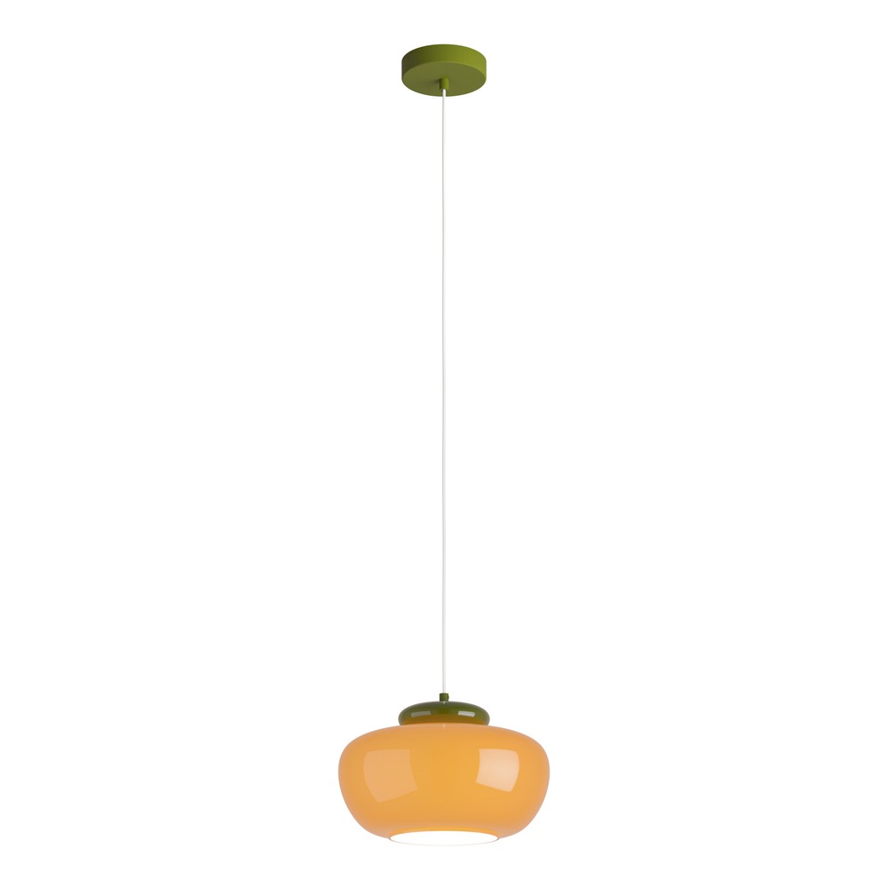 Lampe pendante de conception Berardelli orange avec vert Ø 30cm Eglo 9008606404964