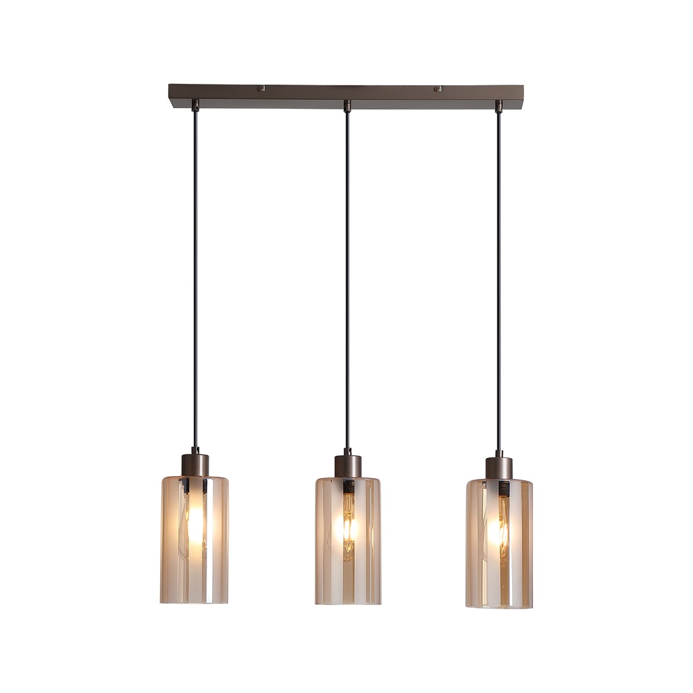 Lampe pendante de conception Kent Ligne droite bronze léger à 3 Searchlight 5,05342E+12