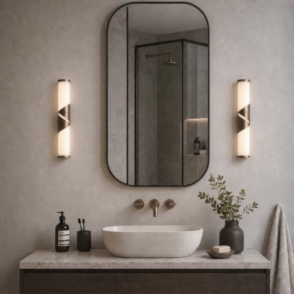 Lampe murale de salle de bain Wrap bronze 37 cm Searchlight 5,05342E+12