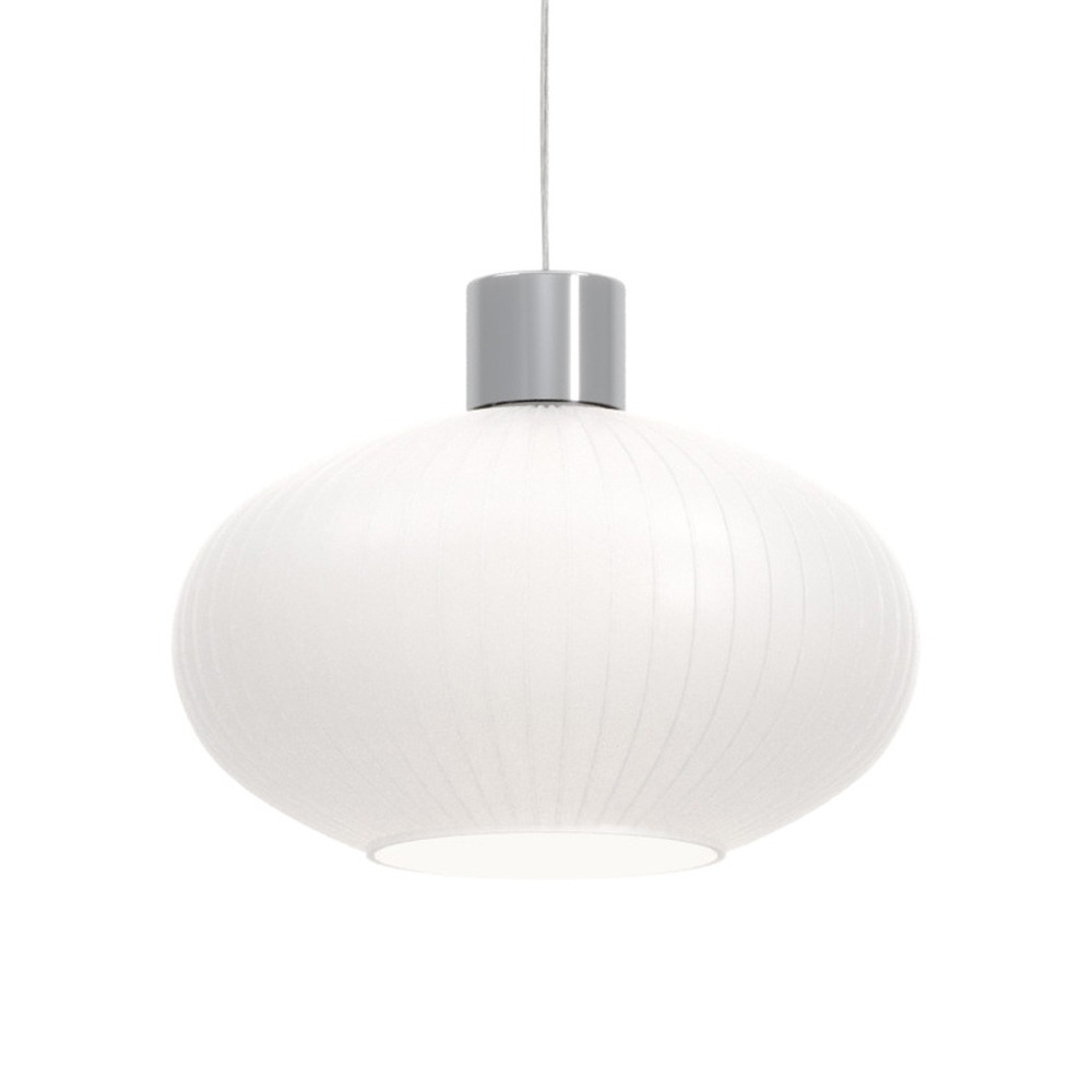 Lampe pendante de conception Dasmina chrome avec blanc Ø 25cm