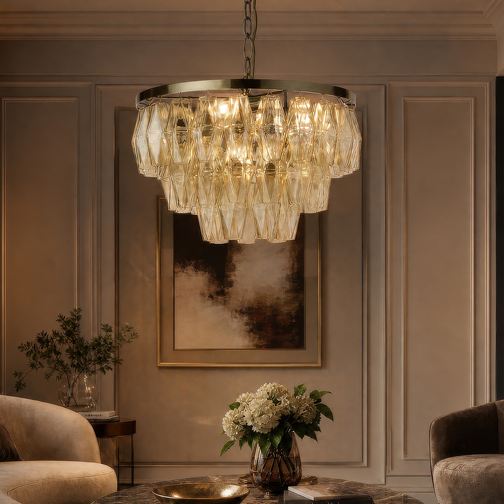 Lampe suspendue Alba laiton ancien Ø 48cm Searchlight 5,05342E+12
