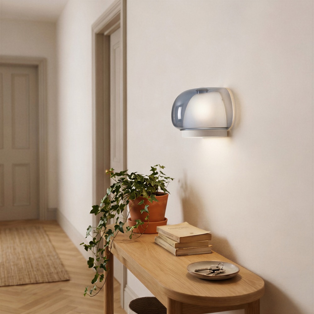 Lampe murale de conception Belomontejo Chrome avec bleu Eglo 9008606405046