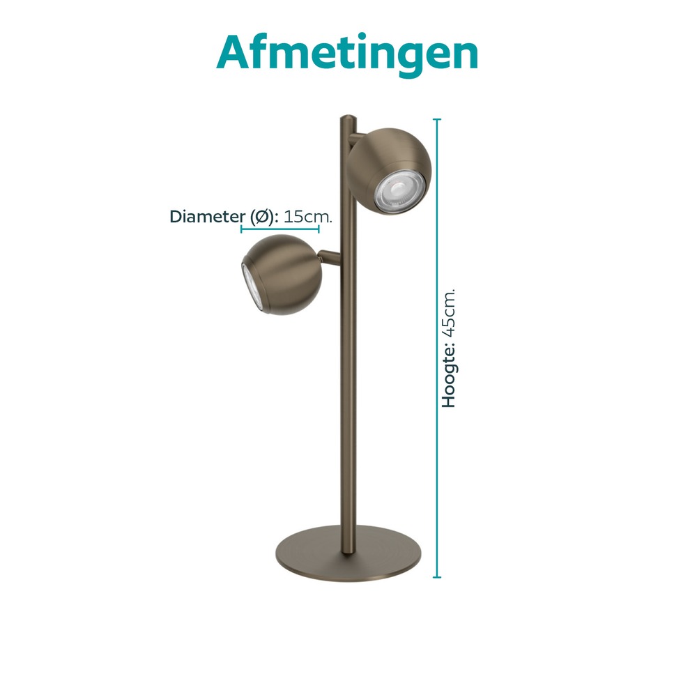Lampe de table de conception Bimeda 1 Bronze foncé Eglo 9008606391110