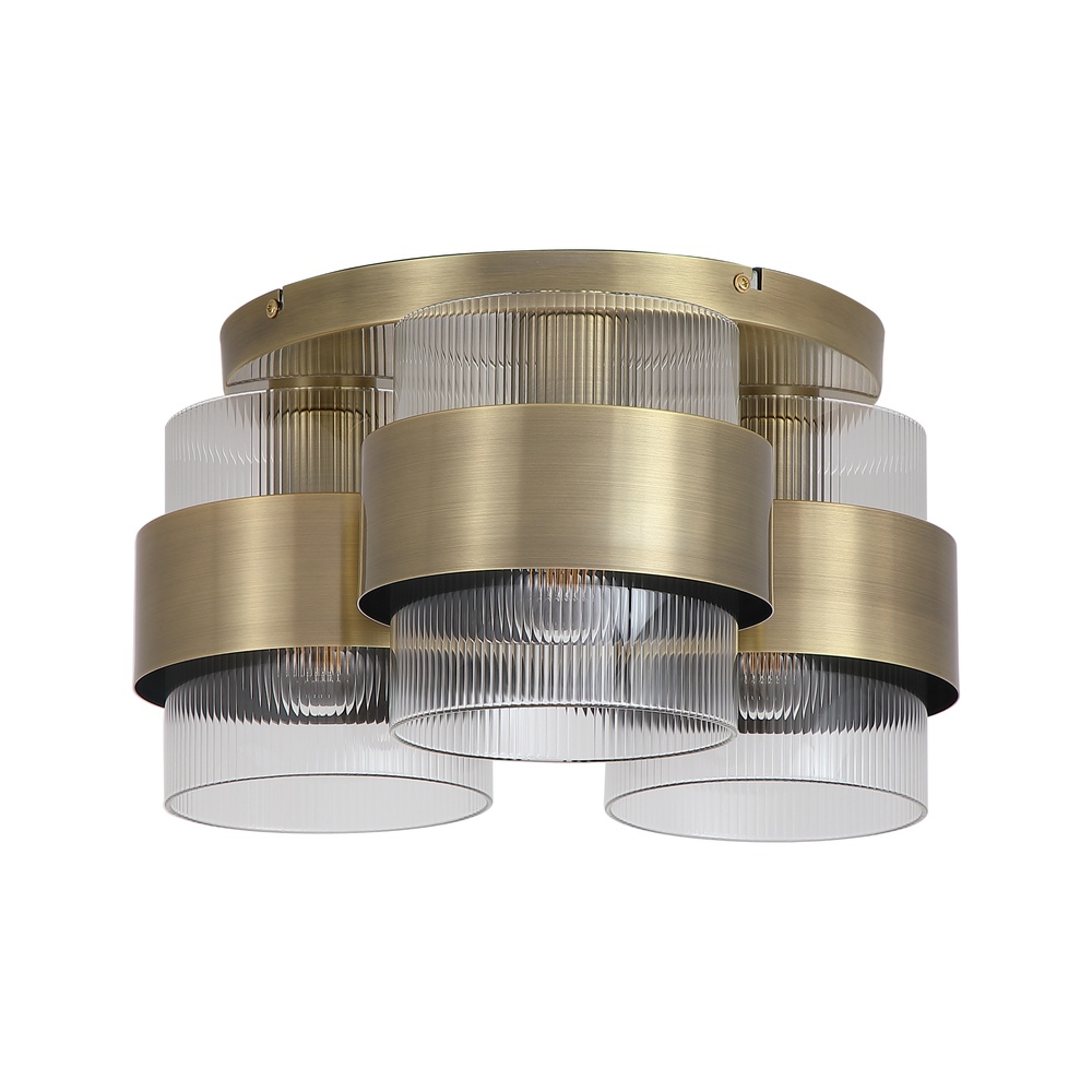 Lampe de plafond Royal Laiton ancien à trois lumières Searchlight 5,05342E+12