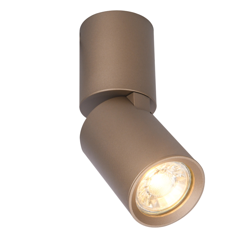 Spot plafonnier Champagne Parma orientable aluminium Ø 5,6cm
