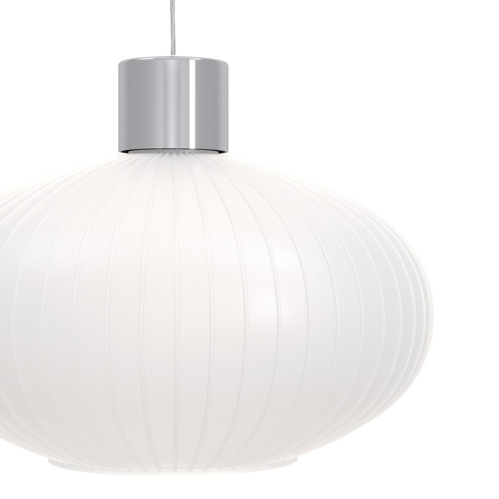 Lampe pendante de conception Dasmina chrome avec blanc Ø 25cm Eglo 9008606406340