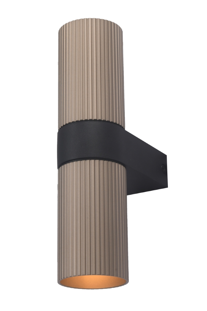 Nervures de points sur le mur Linea Champagne avec noir
