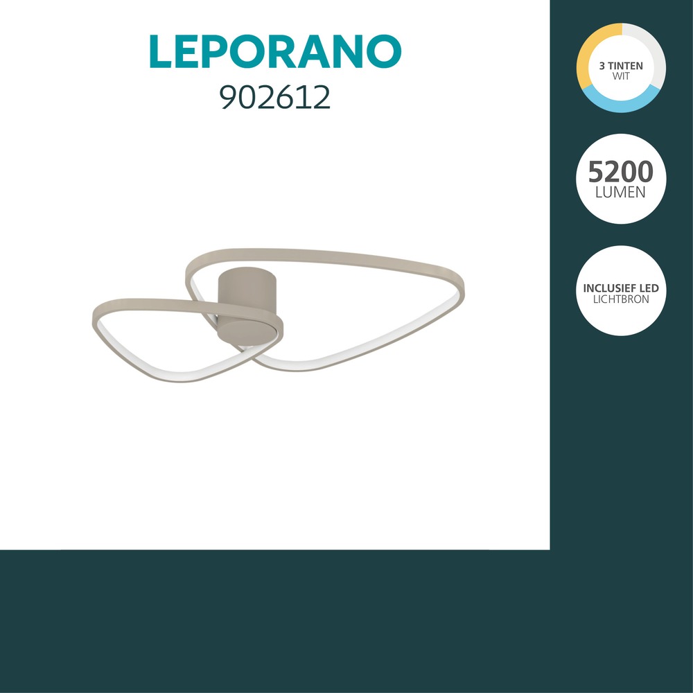 Lampe de plafond moderne Leporano brun sable Eglo 9008606391202