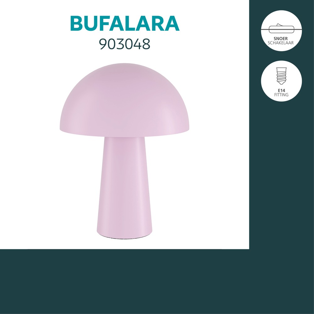 Lampe de table Bufalara rose Eglo 9008606405343