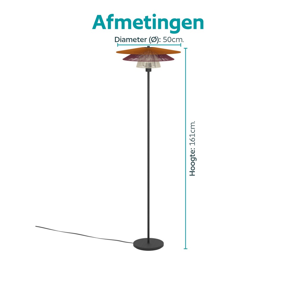 Lampe filaire Pignona Coloré au sol Eglo 9008606391189