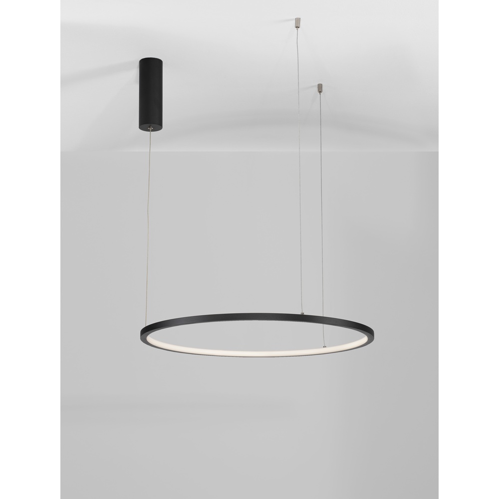 Ronde hanglamp Tarquin zwart Ø 60cm Lyora 5212017438263