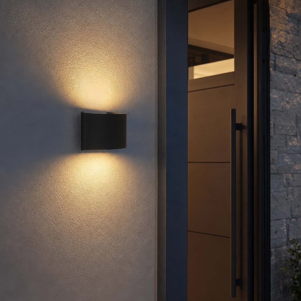 Lampe murale de conception Menton 12 cm noir Searchlight 5,05342E+12