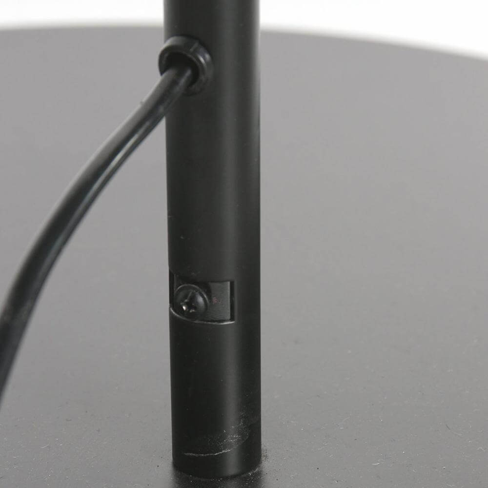 Vloerlamp Curve zwart met zwart transparante kap Ø 50cm Steinhauer 8712746179460
