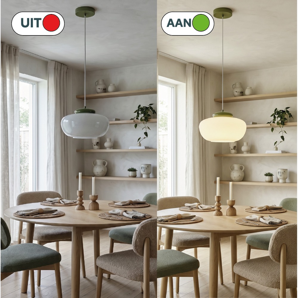 Lampe pendante de conception Berardelli blanc avec vert Ø 30cm Eglo 9008606404957
