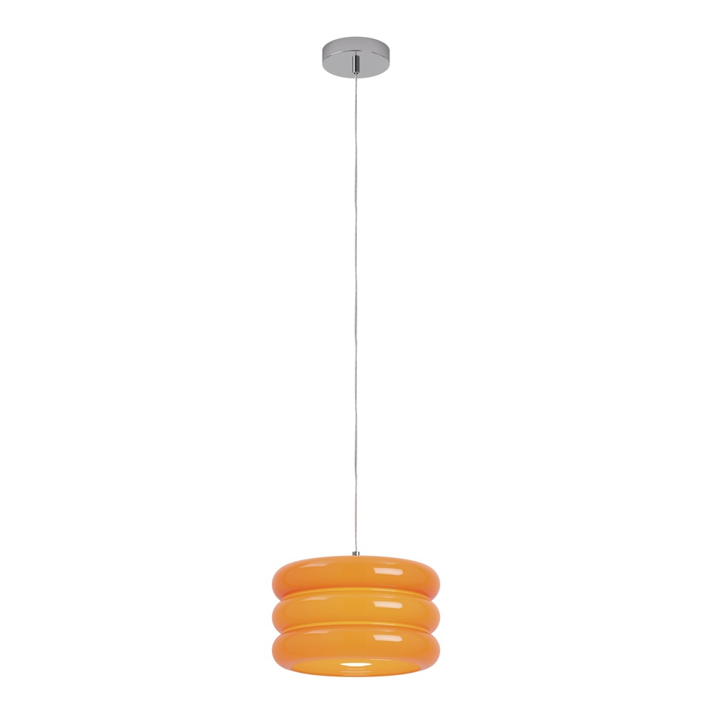 Lampe pendante de conception Tortora chrome avec orange Ø 30cm Eglo 9008606405589
