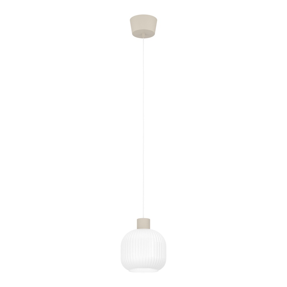 Lampe pendante de conception Dasmina brun sable avec du blanc Ø 20 cm Eglo 9008606406265