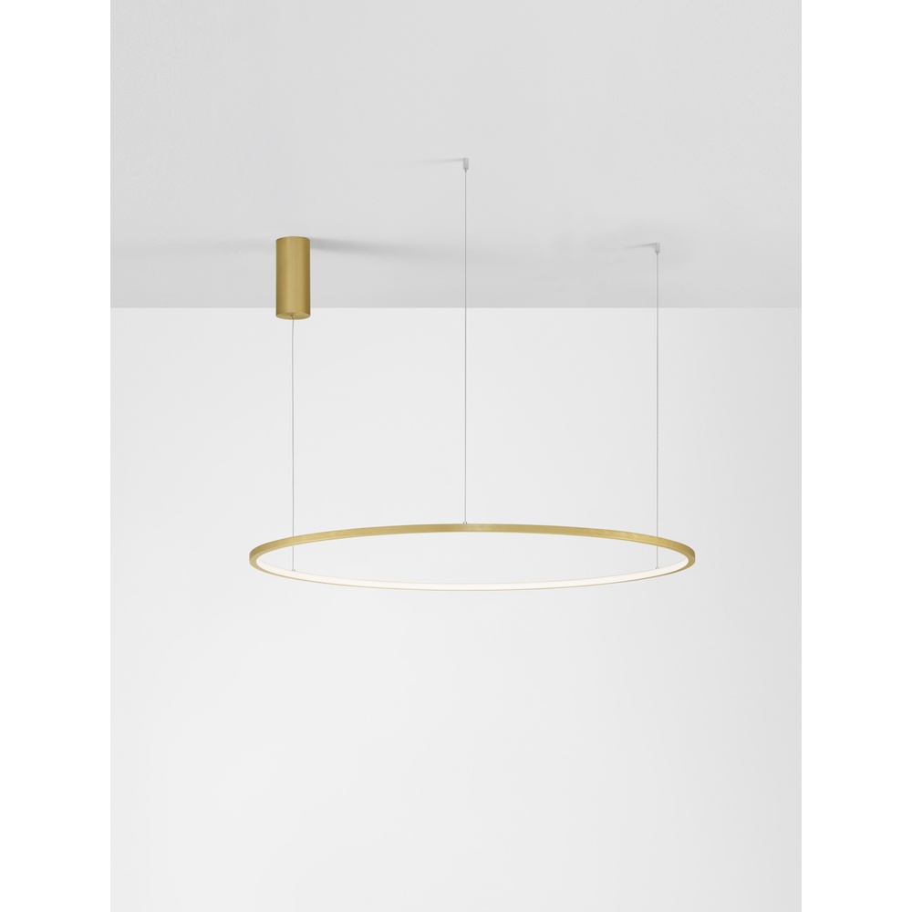 Ronde hanglamp Tarquin goud Ø 100cm