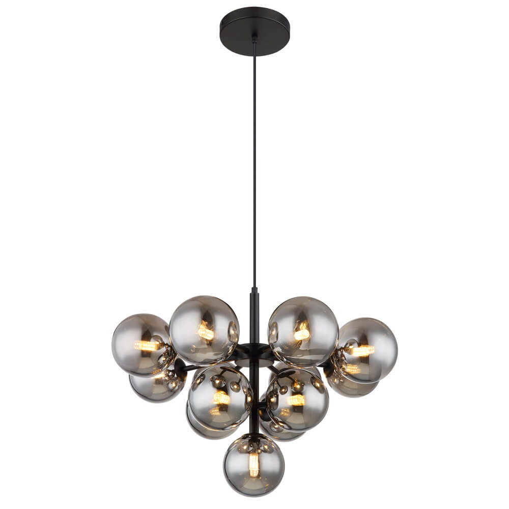 Zwarte hanglamp Grappy 13-lichts