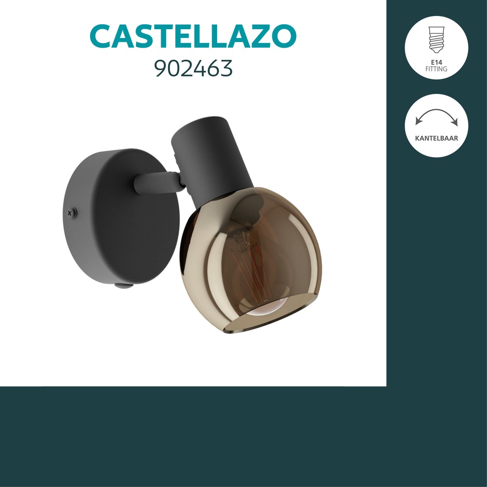 Lampe murale Castellazo Noir Eglo 9008606392087