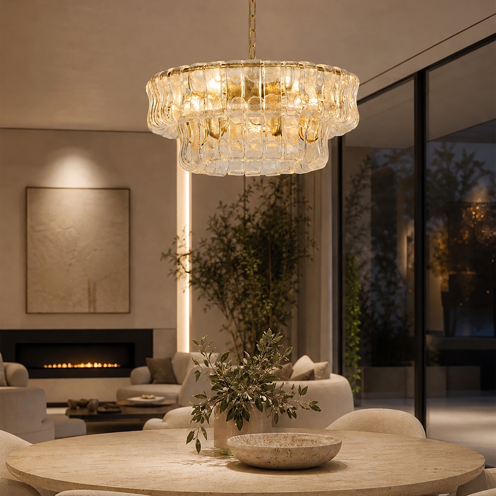 Chandelier Bowlight Ø 46 cm d’or Searchlight 5,05342E+12