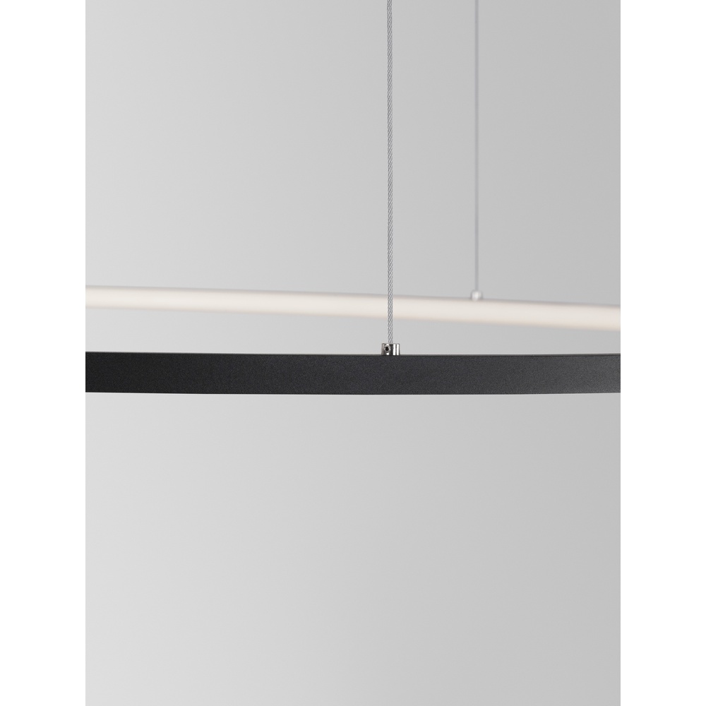 Ronde hanglamp Tarquin zwart Ø 100cm Lyora 5212017438348