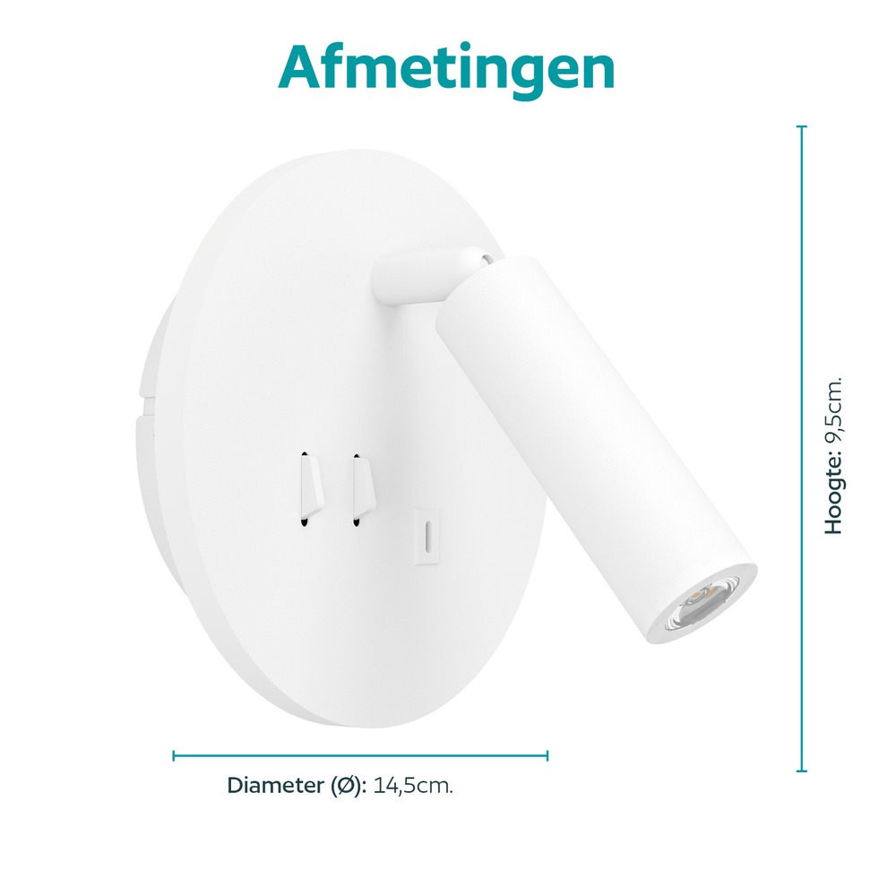 Lampe de chevet Fanzarotta Rond blanc Eglo 9008606356843