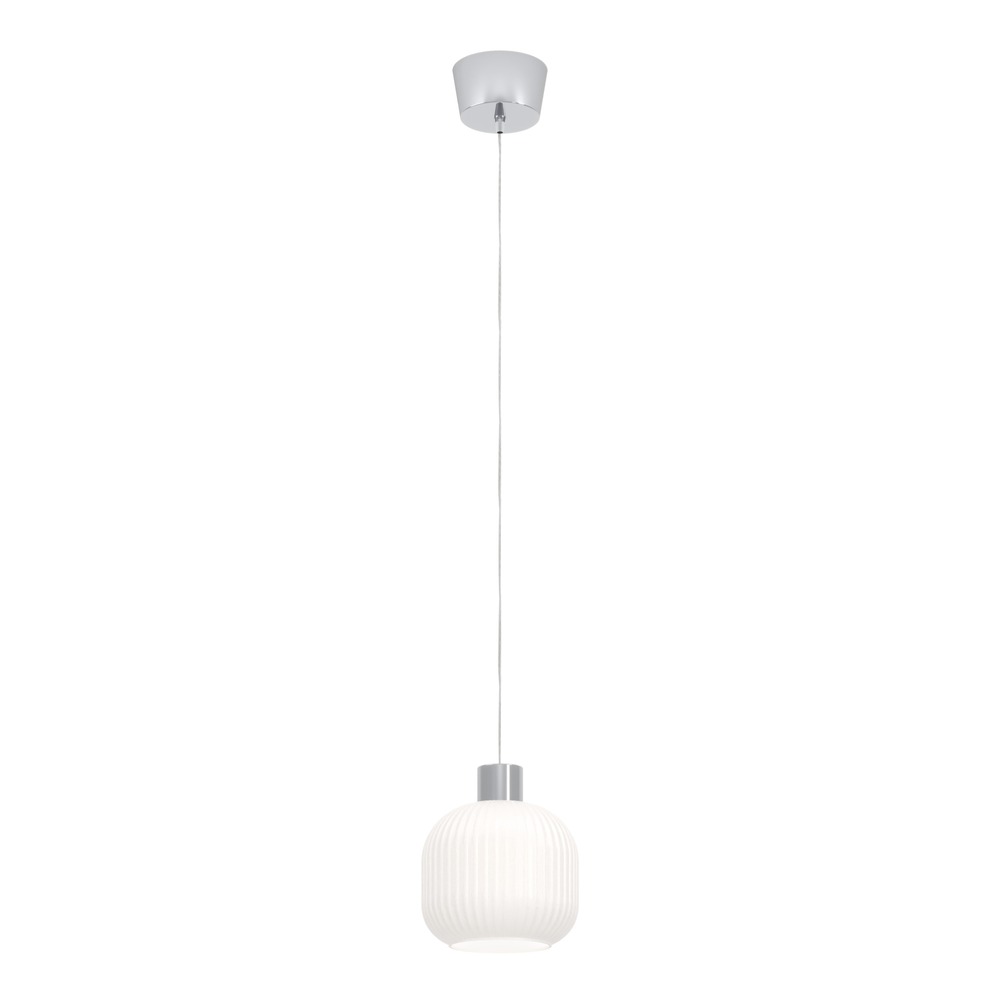 Lampe pendante de conception Dasmina chrome avec blanc Ø 20cm Eglo 9008606406289