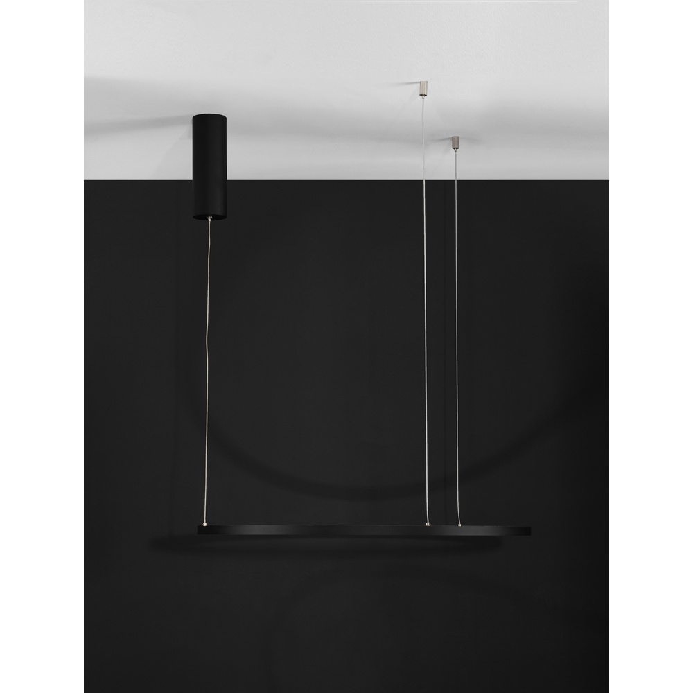 Ronde hanglamp Tarquin zwart Ø 60cm Lyora 5212017438263