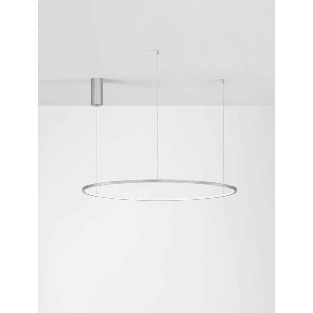 Ronde hanglamp Tarquin zilvergrijs Ø 100cm