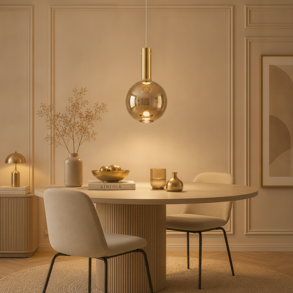 Suspension Nostos verre doré Ø 30cm Lyora 5212017484178